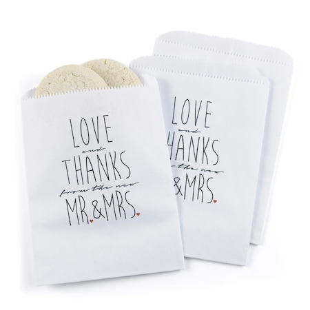 Hortense Hewitt Newlywed Treat Bags, White - Blank 42257